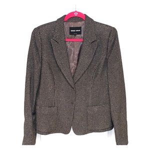 Giorgio Armani Gold and Black Suit Jacket